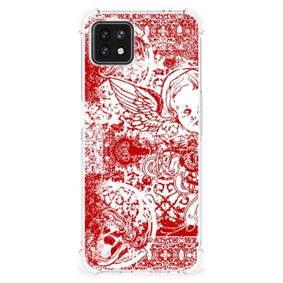 Extreme Case OPPO A53 5G | A73 5G Angel Skull Rood Extreme Case OPPO A53 5G | A73 5G Angel Skull Rood