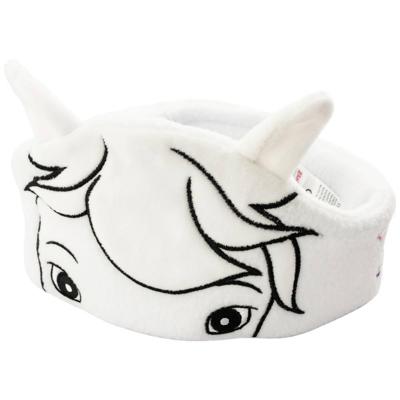 Bibi&Tina Hoofdband-hoofdtelefoon, slaapmasker voor kinderen met sabrina de tekenfilmheldin - comfortabel door zachte fleece, geen druk op de oren - volumeregeling - ideaal voor reizen (wit)