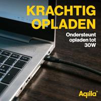 Aqiila USB-C-kabel USB 2.0 Apple Lightning stekker 1.00 m Zwart AQCBPBICB1BD850 - thumbnail