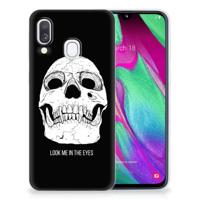 Silicone Back Case Samsung Galaxy A40 Skull Eyes - thumbnail