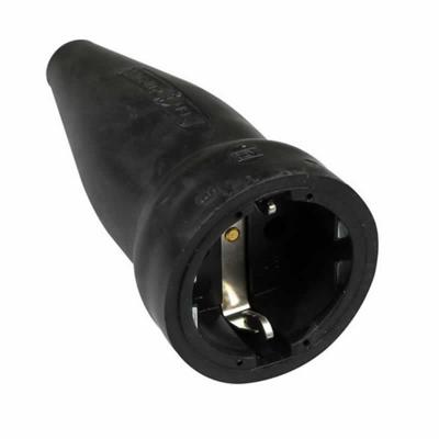 Rubber contrastekker met randaarde zwart ABL