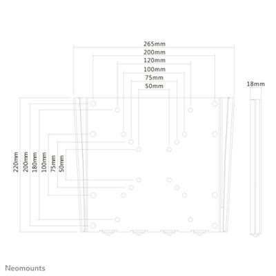 Vaste TV Support Neomounts FPMA-W110BLACK 10" 40" 35 kg