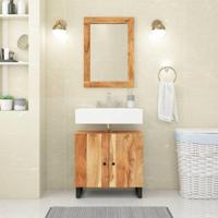 Wastafelkast 62x33x58 cm massief acaciahout en bewerkt hout - thumbnail