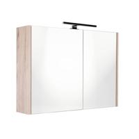 Best Design Spiegelkast Happy Halifax Incl. LED verlichting 80x60 cm Eiken - thumbnail