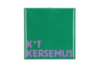 Tegeltje k*t kersemus 10x10x1cm - thumbnail