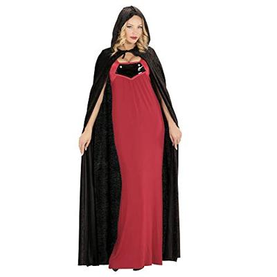 Fluwelen lange zwarte cape 150cm - thumbnail