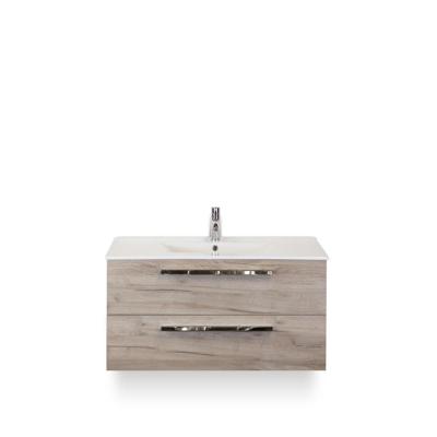 Seville Badmeubelset 100 cm - Craft Oak - Keramische Wastafel Wit Enjoy