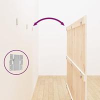 Hoofdbord wandmontage 204x3x110 cm massief grenenhout wit - thumbnail