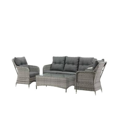 Nohr Outdoor Loungeset 'Shameria' Rattan, kleur Grijs