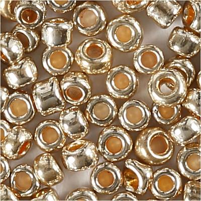 Creativ Company Rocailles, d 1,7 mm, afm 15/0, gatgrootte 0,5-0,8 mm, roze goud, 25 gr/ 1 doos - thumbnail