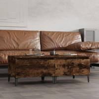 Bijzettafels 2 st 50x46x35 cm bewerkt hout gerookt eikenkleurig - thumbnail