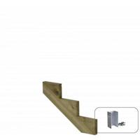 Trapbalk 3 Treden 34,2º + Montagebeugel - thumbnail