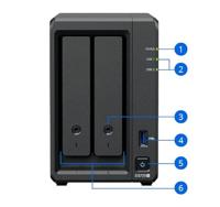 Synology DS725+ NAS-server voor kleine en middelgrote bedrijven - 2 bays - 4 GB RAM - thumbnail