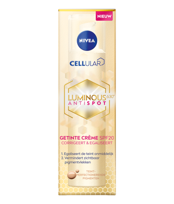 Nivea Luminous 630 getinte dagcreme SPF20 40 Milliliter