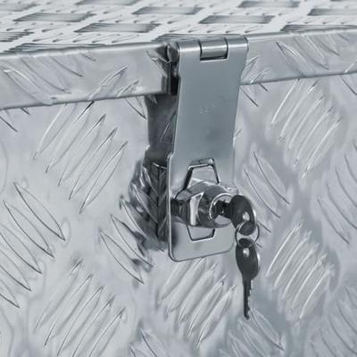 VidaXL Opbergkist 90,5x35x40 cm aluminium zilverkleurig