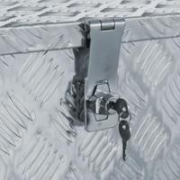 VidaXL Opbergkist 90,5x35x40 cm aluminium zilverkleurig - thumbnail