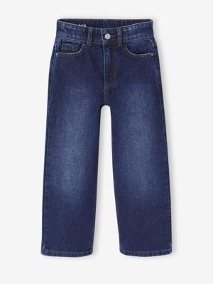 Ruime meisjesjeans MorphologiK met een smalle taille donkerblauw