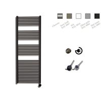 Elektrische Design Radiator Sanicare Plug En Play 172 x 60 cm Mat Zwart Thermostaat Zwart 1127 Watt Sanicare - thumbnail
