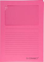 Q-CONNECT L-map met venster, 120 g/m², A4, pak van 100 stuks, roze - thumbnail