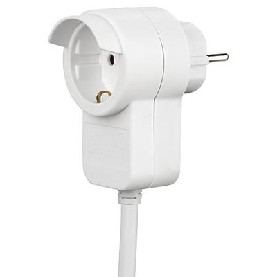 Hama Geaarde Verlengkabel Powerplug Extra Stopcontact 3,0 M Wit - thumbnail