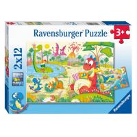 Ravensburger lievelingsdino's puzzel, 2x12st. - thumbnail