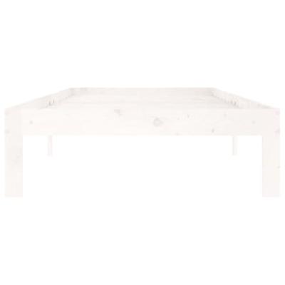 Bedframe massief grenenhout wit 90x200 cm
