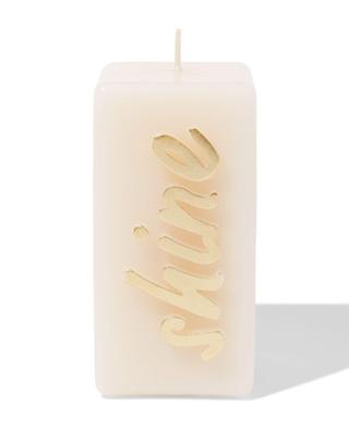 HEMA Kaars 12.5cm &apos;shine&apos; crème