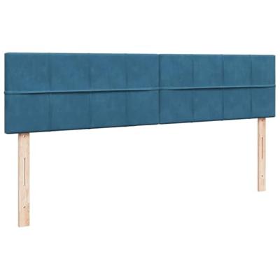 Ottoman bed met matras en LED's 180x200 cm fluweel donkerblauw