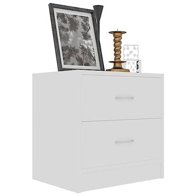 Nachtkastjes 2 st 40x30x40 cm bewerkt hout wit