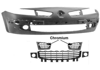 VOORBUMPER IN PRIMER 3/06+ Chroom Gril 4375576