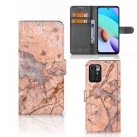 Xiaomi Redmi 10 | Bookcase | Marmer Oranje - thumbnail