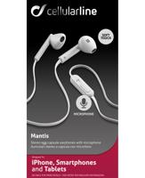 Cellularline Mantis stereo koptelefoon met heldere microfoon Mantis Stereo 1 wit - thumbnail