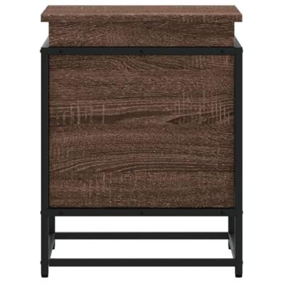 Opbergbox met deksel 40x40x51,5 cm bewerkt hout bruin eiken