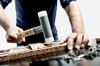 Halder Kunststofhamer | lengte 300 mm hoofd-d. 20 mm | hickory terugslagvrij | hard nylon wit | 1 stuk - 3366.020 3366.020 - thumbnail