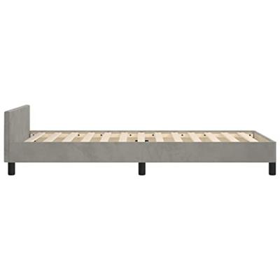 Bedframe zonder matras 80x200 cm fluweel lichtgrijs