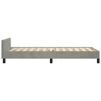 Bedframe zonder matras 90x190 cm fluweel lichtgrijs - thumbnail