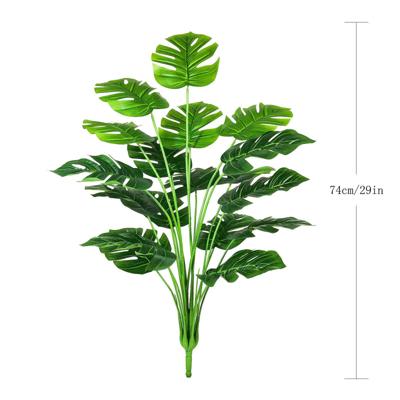 Monstera deliciosa 8kop h45 cm groen kunstbloem zijde nepbloem HBX Deco - Hbx deco
