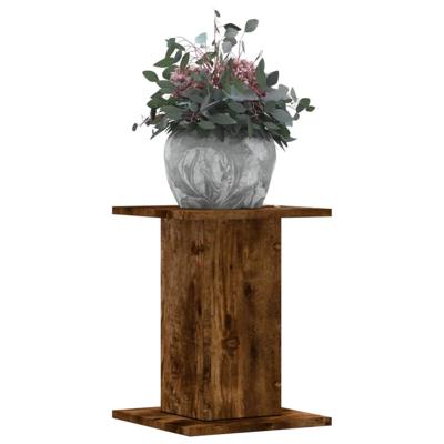 VidaXL Plantenstandaards 2 st 30x30x40 cm bewerkt hout gerookt eiken VidaXL Plantenstandaards 2 st 30x30x40 cm bewerkt hout gerookt eiken
