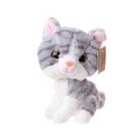 Take Me Home knuffel poes junior 22 cm pluche grijs/wit - thumbnail