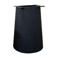Stalen kegel salononderstel zwart conisch 30 bij 30 cm en hoogte 37 cm - thumbnail