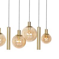 Steinhauer Eettafel hanglampBollique goud met amberglas - 3799ME - thumbnail