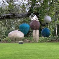 Lumiz solar lampion ikat 30 cm licht taupe - thumbnail