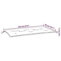 Tuinbankkussen 110x50x7 cm stof meerkleurig - thumbnail