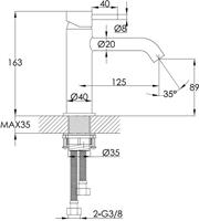 Saqu Eurotrend wastafelkraan mat zwart - thumbnail