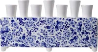 Heinen Delfts Blauw tulpenvaas keramiek rechthoek 30x7x17cm delfts blauw - thumbnail