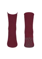 Homepads Antislip sokken 1-paar bordeaux - Katoenen grip huis sokken - thumbnail