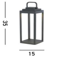 Searchlight Draadloze tafellampPortabello - 33502-350 - thumbnail