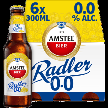 Amstel Radler Citroen 0.0 Bier Fles 6 x 300ml bij Jumbo