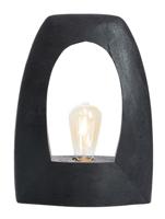 Light & Living Tafellamp 'Carini' Mangohout, 35cm, kleur Mat Zwart - thumbnail