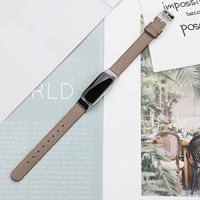 Fitbit Luxe - Leren bandje - Maat: Small - Lichtbruin - thumbnail